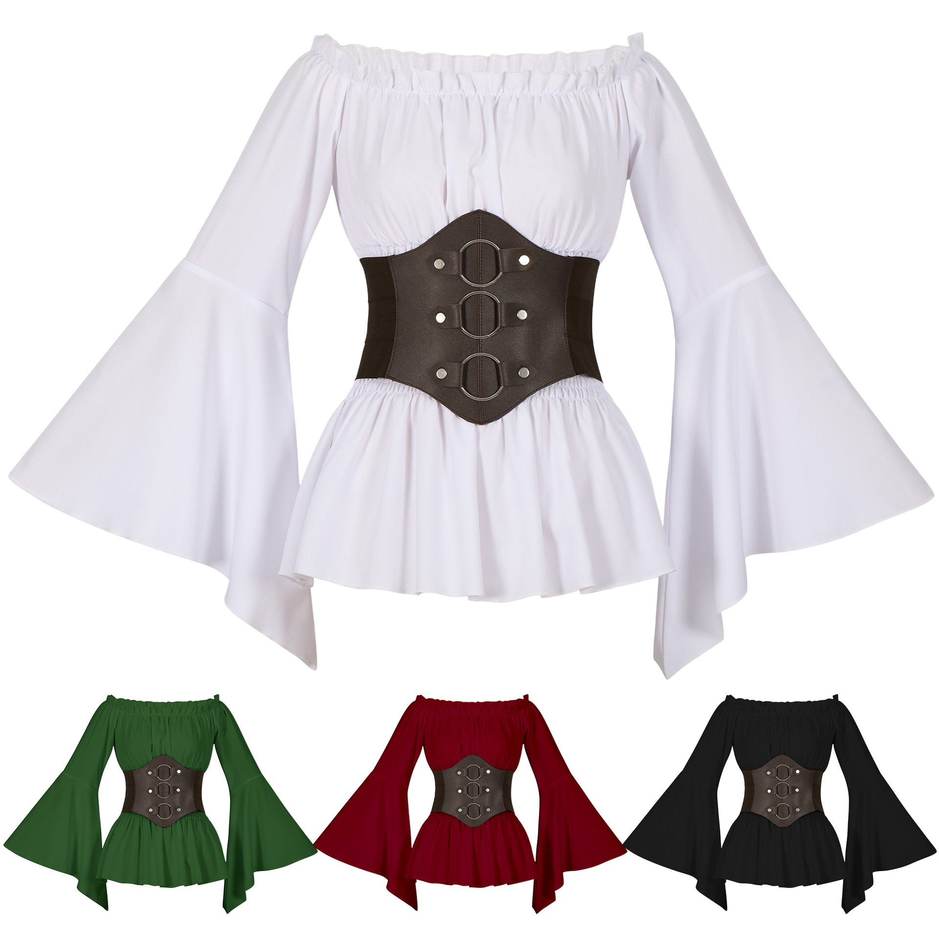 قميص قرصان فيكتوري من العصور ا - مراجعة Blouses وسعره