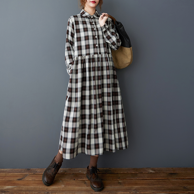 فستان نسائي طويل بقصة A-Line ب - مراجعة Korean Style A Line Shirt Dress وسعره