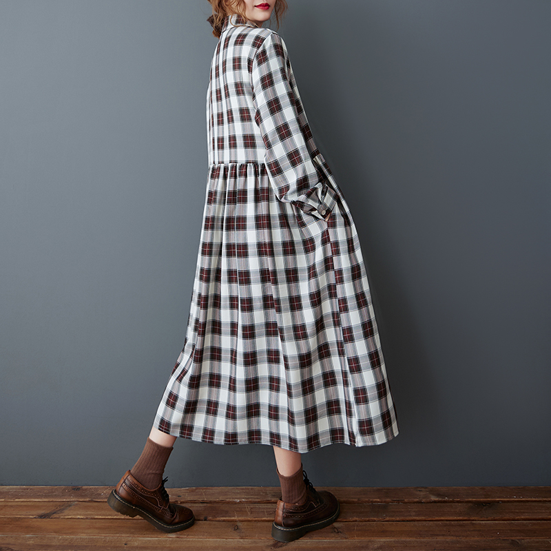 فستان نسائي طويل بقصة A-Line ب - مراجعة Korean Style A Line Shirt Dress وسعره
