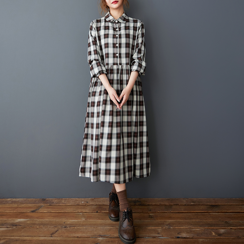 فستان نسائي طويل بقصة A-Line ب - مراجعة Korean Style A Line Shirt Dress وسعره